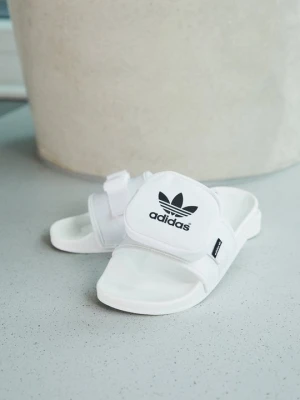 Klapki płaskie adidas Originals biały