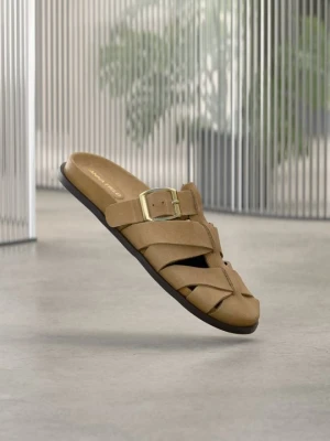 Klapki płaskie Anna Field By Zalando beżowy