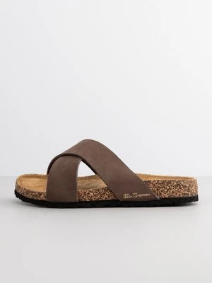 Klapki płaskie Ben Sherman brązowy