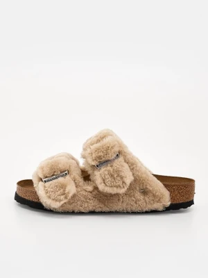 Klapki płaskie Birkenstock beżowy