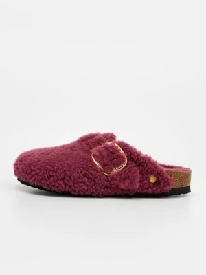 Klapki płaskie Birkenstock bordowy