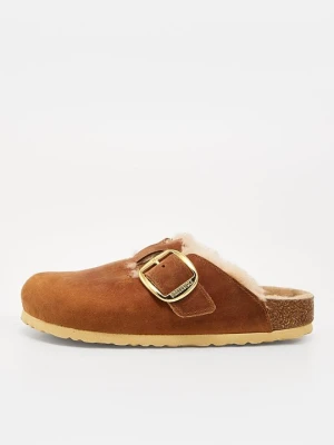 Klapki płaskie Birkenstock brązowy