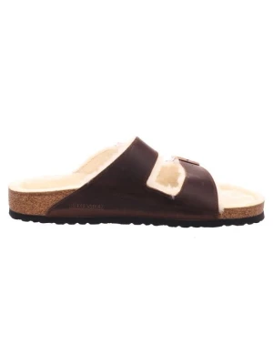 Klapki płaskie Birkenstock ciemnobrązowy