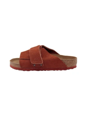 Klapki płaskie Birkenstock czerwony