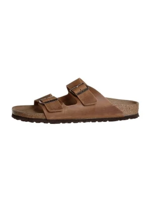 Klapki płaskie Birkenstock jasny brąz