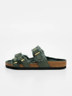 Klapki płaskie Birkenstock zielony