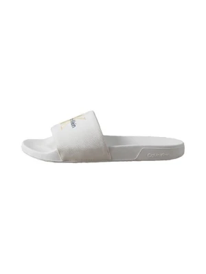 Klapki płaskie Calvin Klein biały
