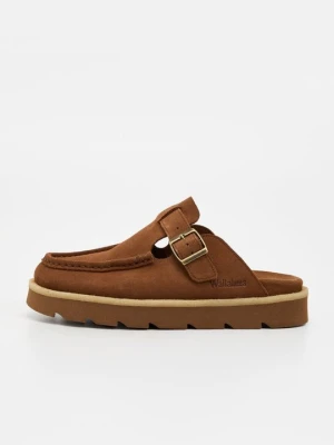Klapki płaskie Clarks brązowy