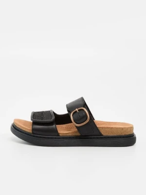 Klapki płaskie Clarks czarny