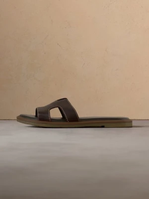 Klapki płaskie Copenhagen Shoes ciemnobrązowy