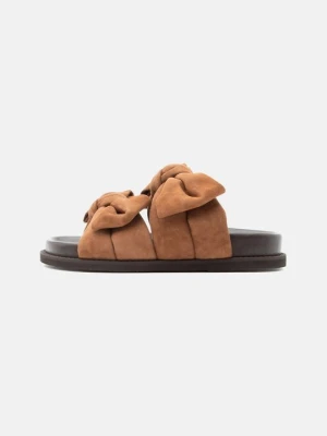 Klapki płaskie Copenhagen Shoes koniakowy