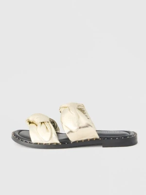 Klapki płaskie Copenhagen Shoes złoty