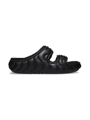 Klapki płaskie Crocs metaliczna czerń