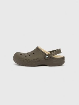 Klapki płaskie Crocs ciemnobrązowy