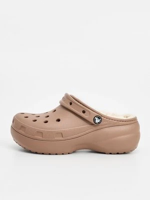 Klapki płaskie Crocs brązowy