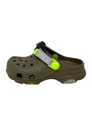 Klapki płaskie Crocs beżowy