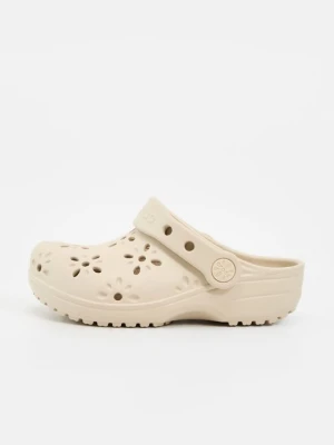 Klapki płaskie Crocs beżowy