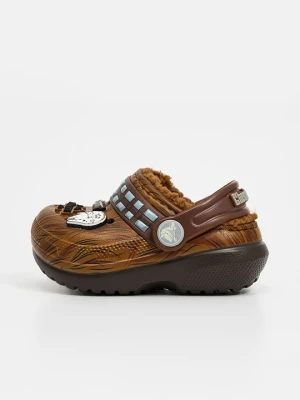 Klapki płaskie Crocs brązowy