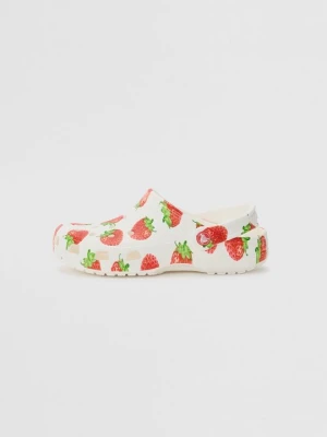 Klapki płaskie Crocs czerwony