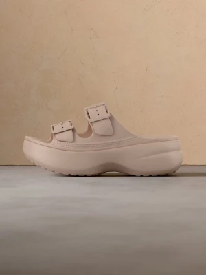 Klapki płaskie Crocs jasnoróżowy