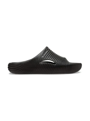 Klapki płaskie Crocs metaliczna czerń