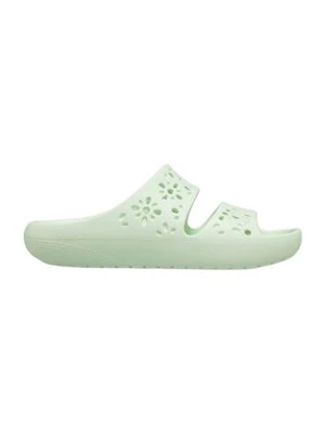Klapki płaskie Crocs miętowy