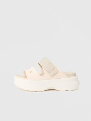 Klapki płaskie Crocs różowy