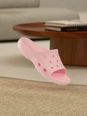 Klapki płaskie Crocs różowy