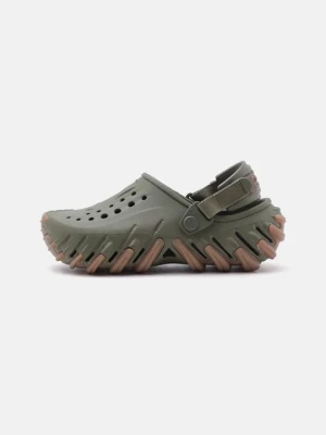 Klapki płaskie Crocs zielony