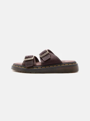 Klapki płaskie Dr. Martens ciemnobrązowy