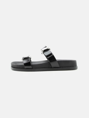 Klapki płaskie Emporio Armani czarny