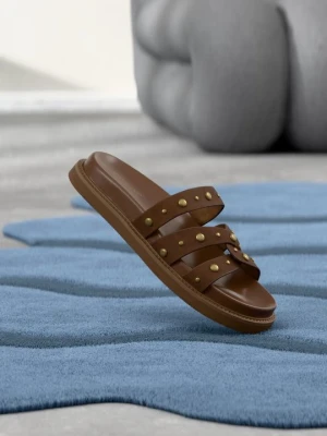 Klapki płaskie Even&Odd By Zalando brązowy