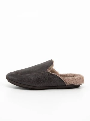 Klapki płaskie FitFlop ciemnobrązowy