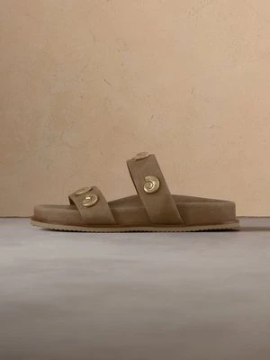Klapki płaskie Gioseppo koniakowy