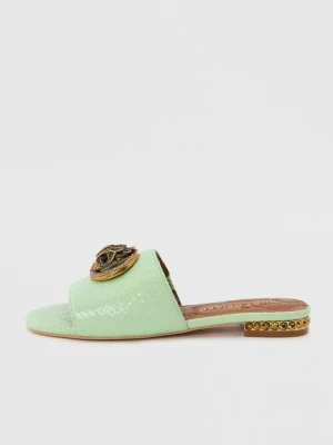 Klapki płaskie Kurt Geiger jasnozielony