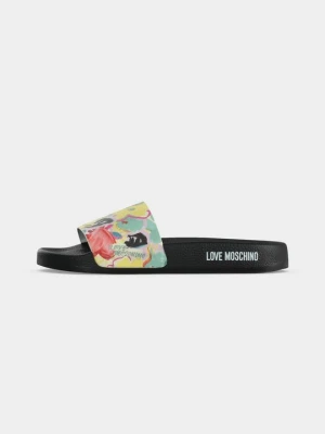 Klapki płaskie LOVE MOSCHINO miętowy