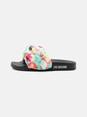 Klapki płaskie LOVE MOSCHINO miętowy