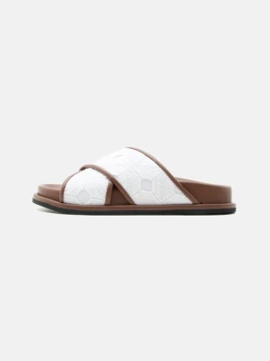 Klapki płaskie Max Mara biały