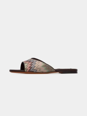 Klapki płaskie Missoni beżowy