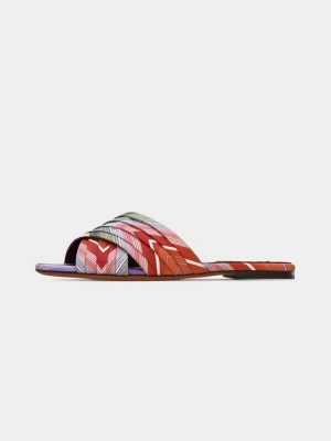 Klapki płaskie Missoni pomarańczowy