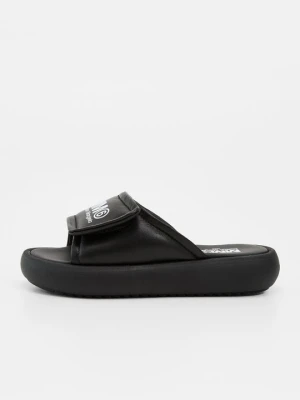 Klapki płaskie MM6 Maison Margiela antracytowy melanż