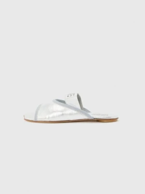 Klapki płaskie MM6 Maison Margiela srebrny