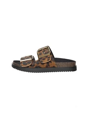 Klapki płaskie PULL&BEAR brązowy