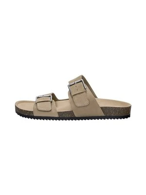 Klapki płaskie PULL&BEAR beżowy