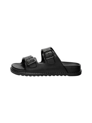 Klapki płaskie PULL&BEAR czarny