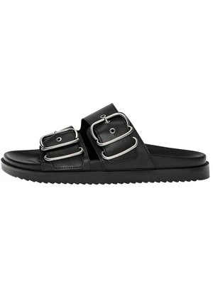 Klapki płaskie PULL&BEAR czarny