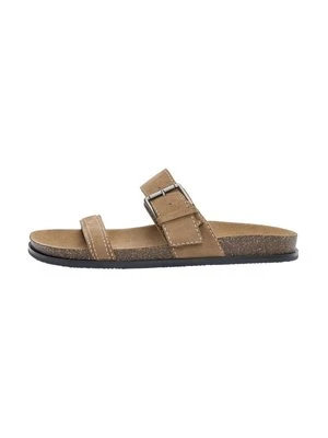 Klapki płaskie PULL&BEAR beżowy