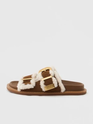 Klapki płaskie Steve Madden brązowy
