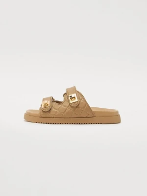 Klapki płaskie Steve Madden jasnobrązowy