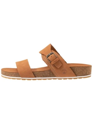 Klapki płaskie Timberland koniakowy